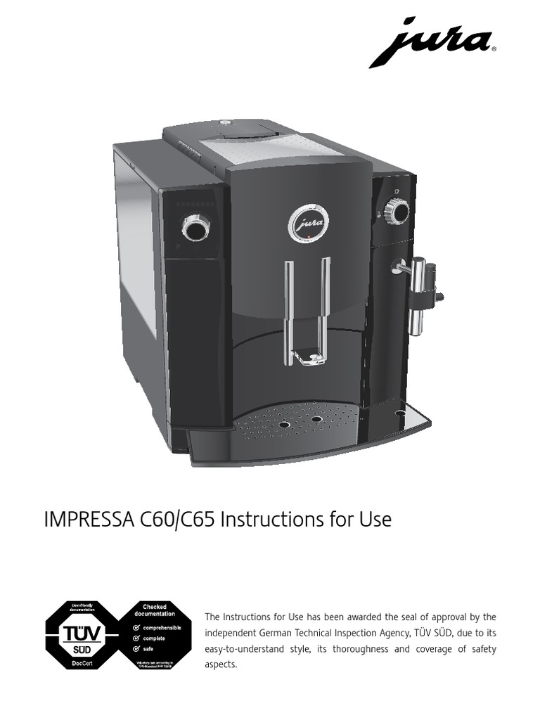 Jura Impressa c60 User Manual PDF PDF Coffee Nature