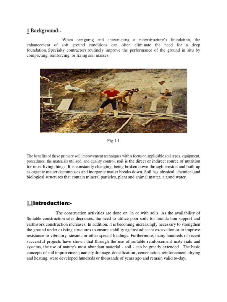 Soil Improvement Techniques Overview | PDF | Road | Soil
