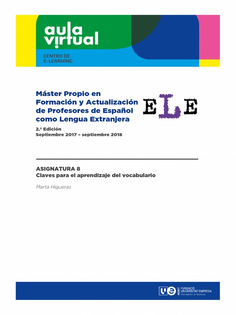 Claves para El Aprendizaje de Vocabulario | PDF | Léxico | Palabra