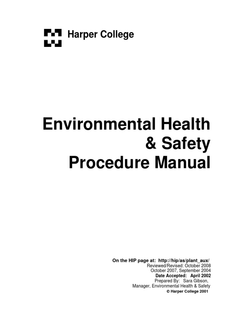 EHS Manual 6-2-09.pdf | Occupational Safety And Health | Safety