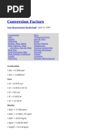 Conversion Factors: Test Measurement World Staff