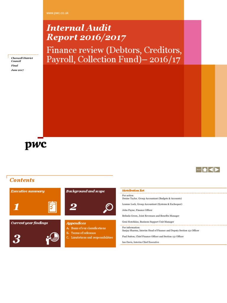 Appendix 3 PWC CDC Finance 16.17 - Final PDF | PDF | Audit ...