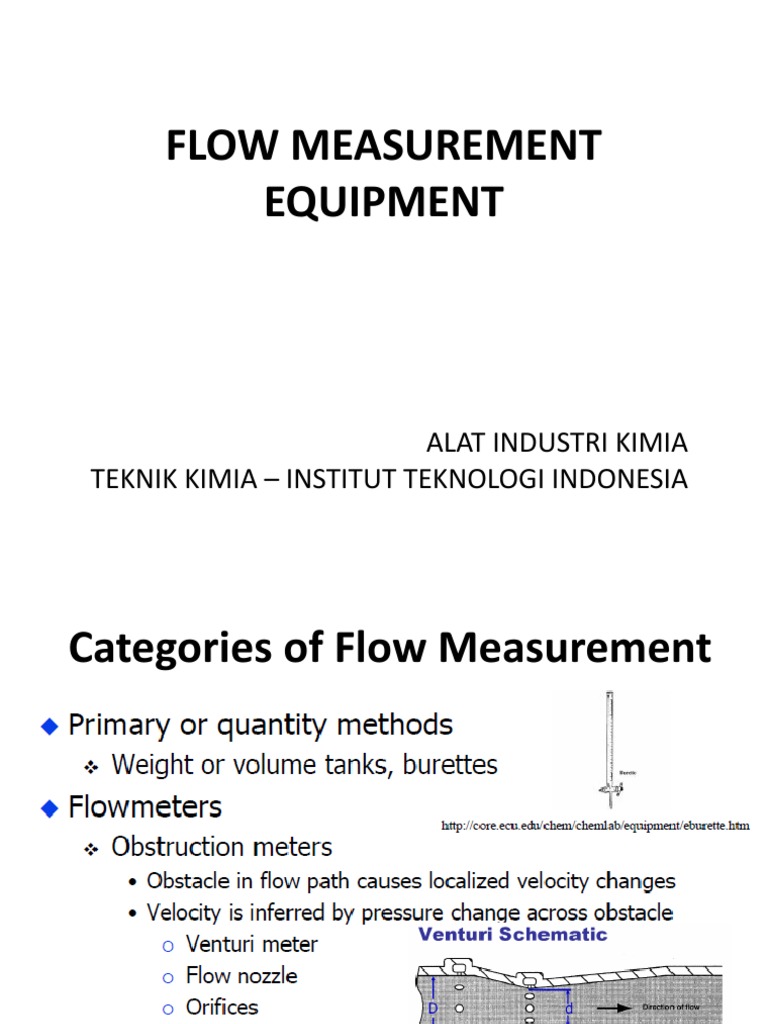 Flow Measurement for Chemical Engineers | PDF