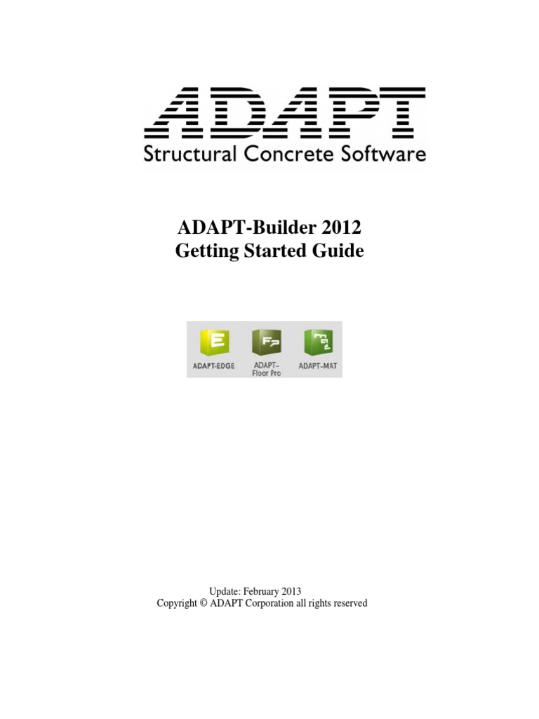 ADAPT-Builder 2012 Getting Started Guide: Update: February 2013 | PDF ...