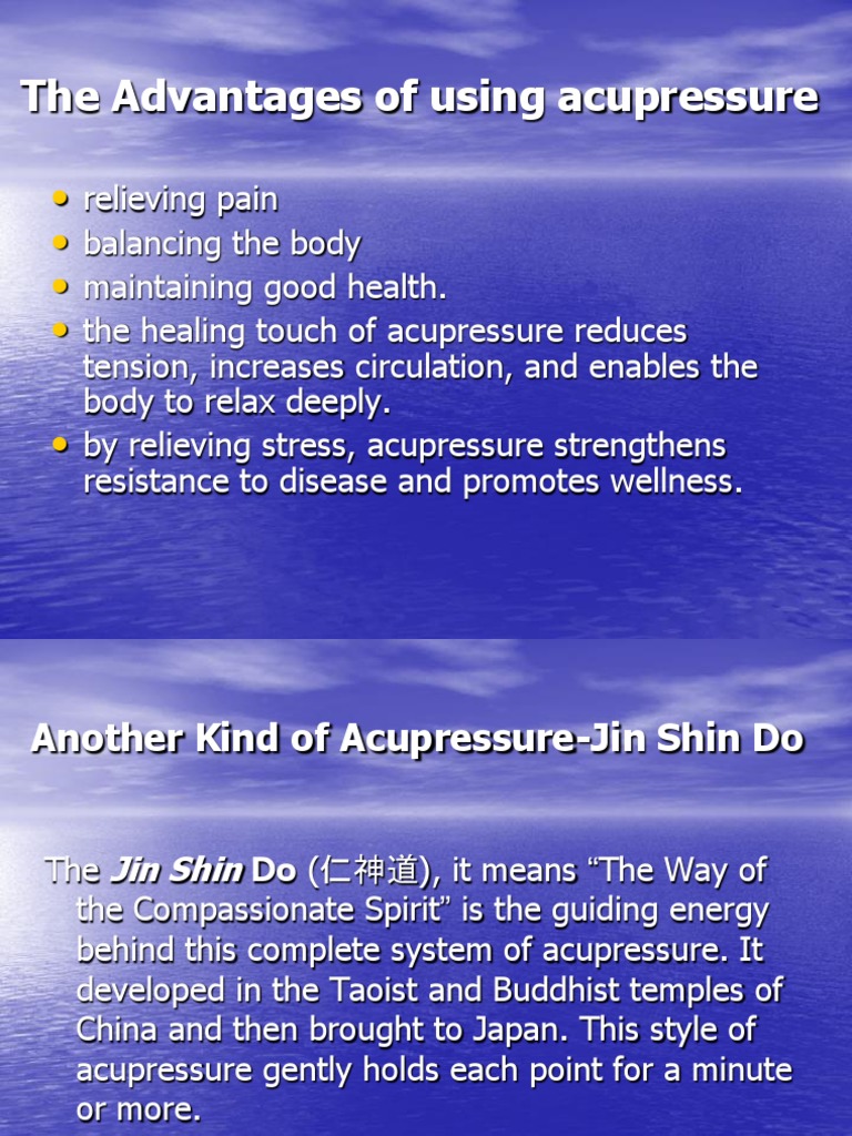 The Advantages of Using Acupressure PDF Meridian (Chinese Medicine