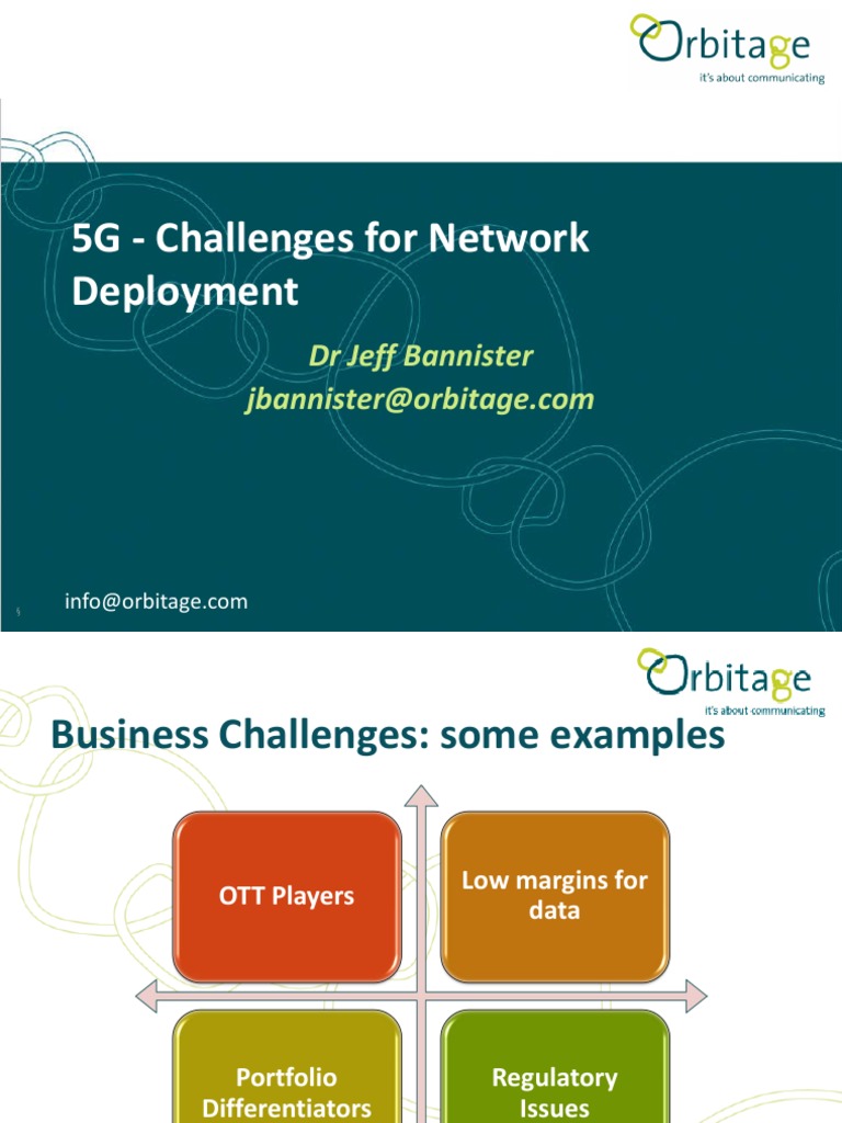 5G - Challenges For Network Deployment - DR Jeffrey Banister | PDF ...
