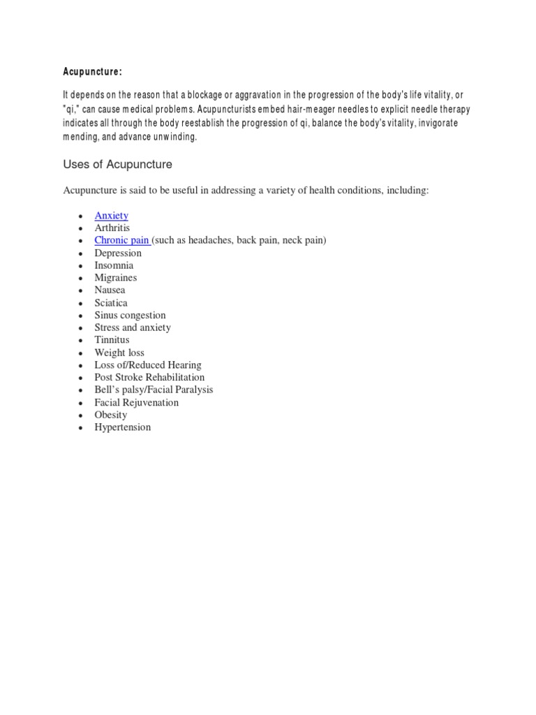 Acupuncture | PDF