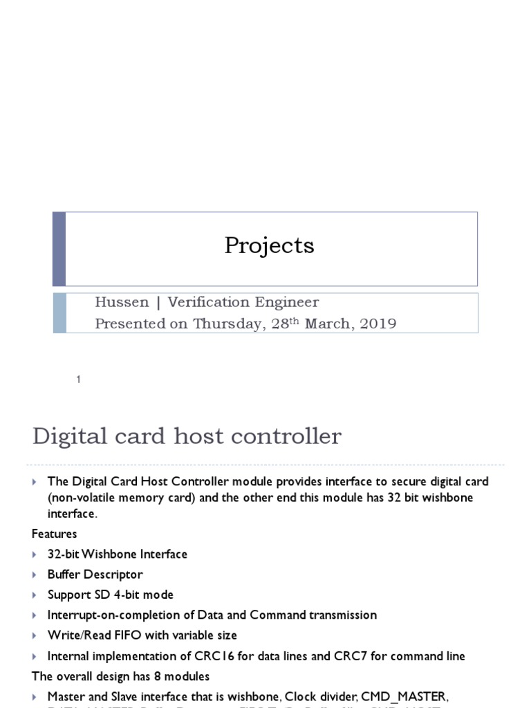 Digital Card Host Controller & Ethernet Design | PDF | Ethernet ...