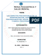 Aspecto Psicosocial de La Hospitalizacion