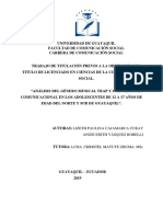 Análisis Del Género Musical Trap y Su Incidencia Comunicacional en Los Adolescentes de 12 A 17 Añ PDF