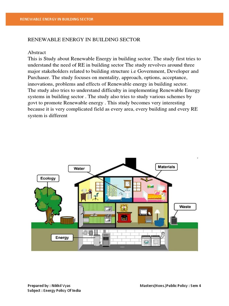 Renewable Energy in Building Sector Study | PDF | Green Building ...