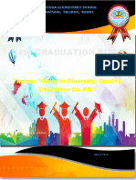 24Th Graduation Rites: Theme: "Unity in Diversity: Quality Education For All."
