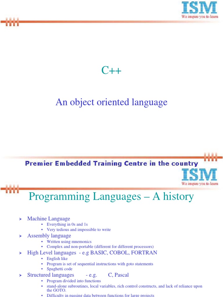 An Overview of the History and Features of Programming Languages with a ...