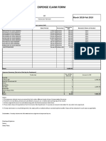 Expense Claim Form: March 2018-Feb 2019