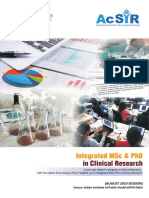Integrated MSC PHD in Clinical Research Brochure 2019 Session-Final