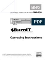 Operating Instructions: CD Text
