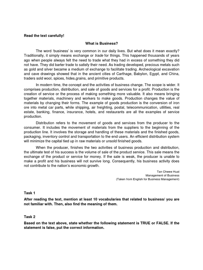 What Is Business PDF Trade Barter