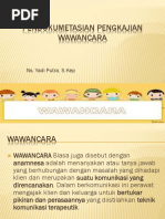 Pendokumetasian Pengkajian Wawancara
