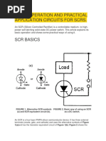 Basic Operation and Practical Application Circuits For Scrs