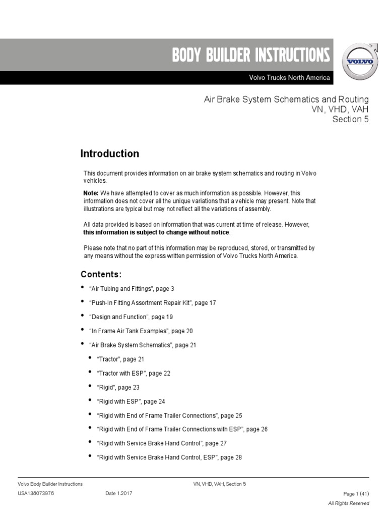 Volvo Air Brake System Schematics | PDF | Anti Lock Braking System ...