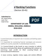 Central Banking Functions: (Section 20-45)