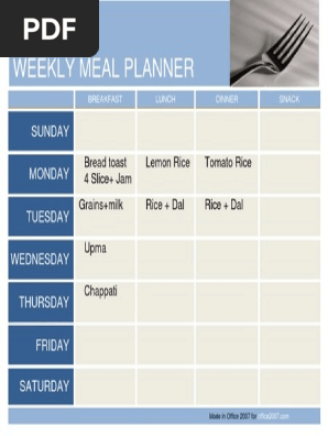 MEAL planner