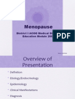 Menopause: District I ACOG Medical Student Education Module 2009
