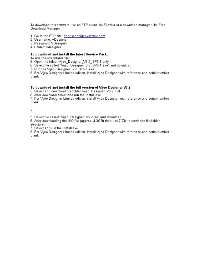 To Download This Software Use An FTP Client Like Filezilla or A ...