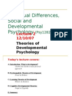 Individual Differences, Social and Developmental Psychology