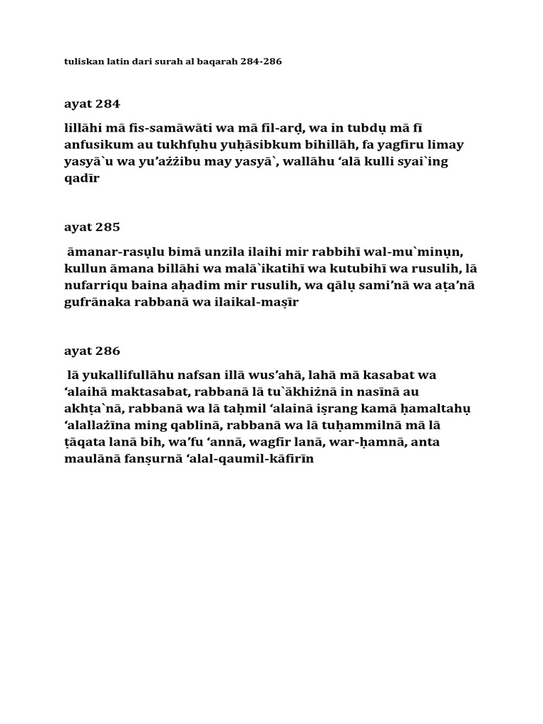 Download 78+ Contoh Surat Surat Al Baqarah Latin Gratis