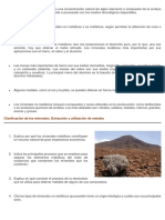 Un Recurso Mineral o Mena Es Una Concentración Natural de Algún Elemento o Compuesto de La Corteza Terrestre