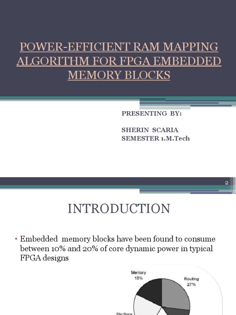 Power Efficient Ram Mapping Algorithm For Fpga Embedded | PDF ...