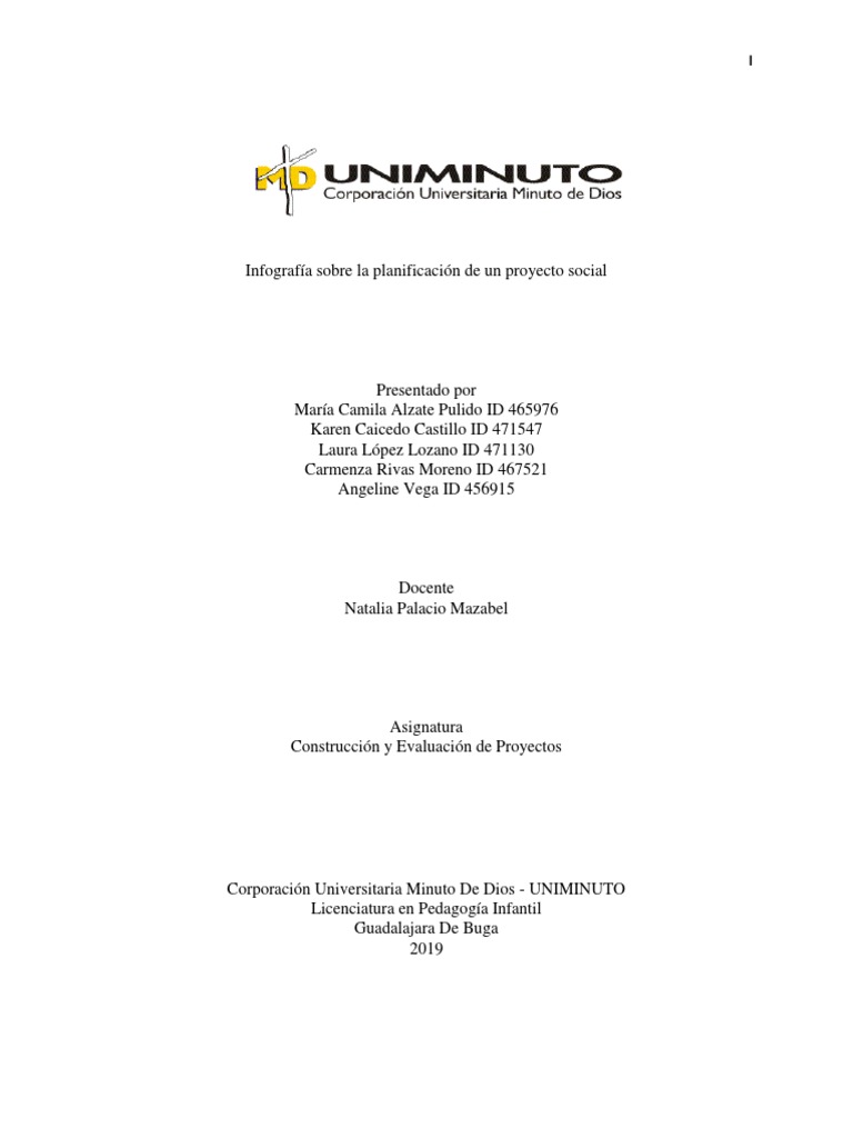 Infografía de Planificación de Un Proyecto Social | PDF | Planificación ...