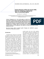 Comparison Between Neuman (1975) and Jacob (1946) Application For Analysing Pumping Test Data of Unconfined Aquifer