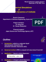 Direct Numerical Simulations of Non-Equilibrium Dynamics of Colloids