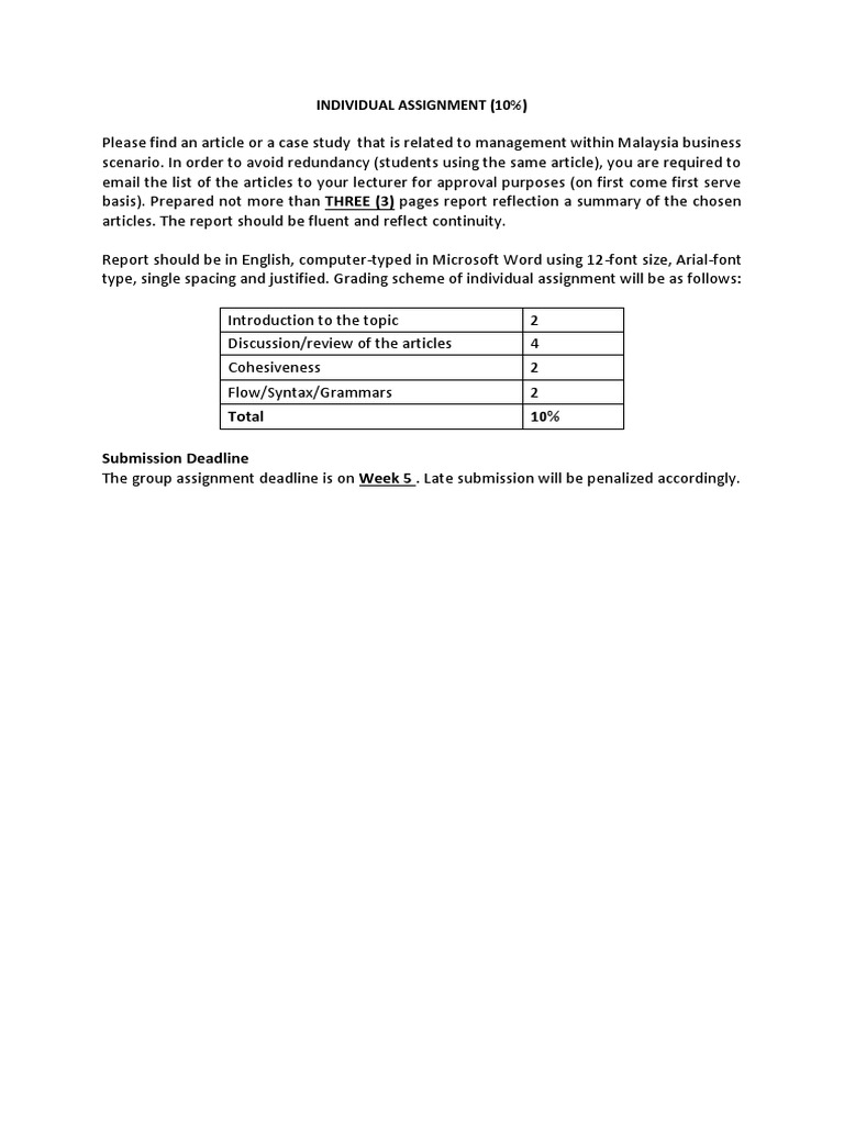 Individual Assignment | PDF