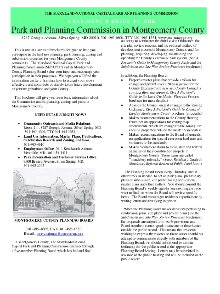 M-NCPPC: Your Guide to Participation | PDF | Zoning | Government