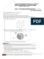 Test Final Model Nr. 1 Evalarea Nationala Matematica 2018 Prof. Gobej Adrian PDF