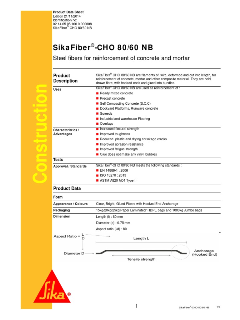 Fiber Cho 80 60 NB | PDF | Concrete | Structural Engineering