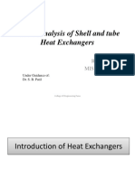 Failure Analysis of Shell and Tube Heat Exchangers: Raj Kulsange MIS No.:121524006