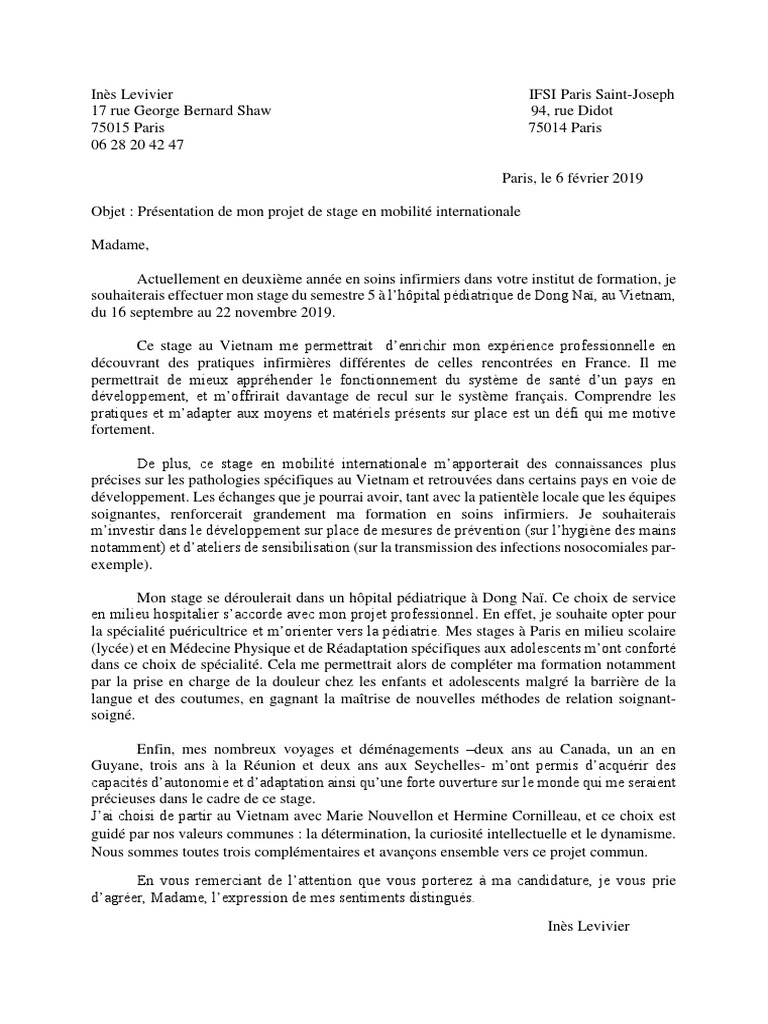 En Vous Remerciant De Lattention Que Vous Porterez