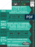 UND Spring Week of Action Karaoke, Shows and Health Events