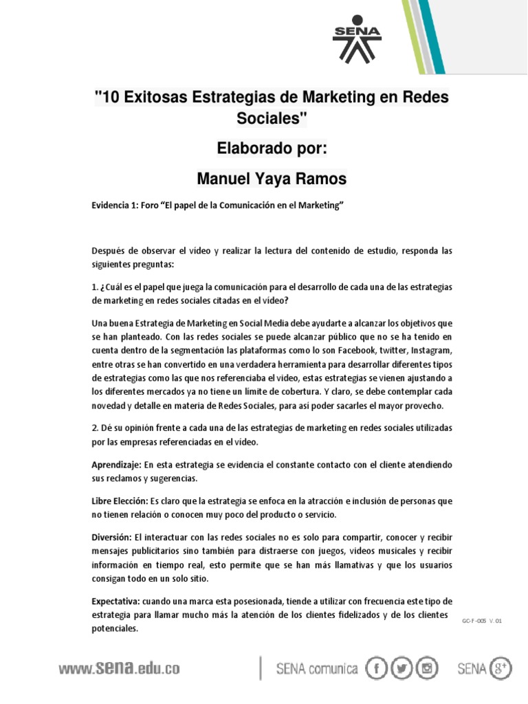 Estrategias de Marketing en Redes Sociales | PDF | Servicio de redes ...