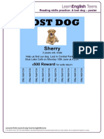 Reading Skills Practice: A Lost Dog - Poster