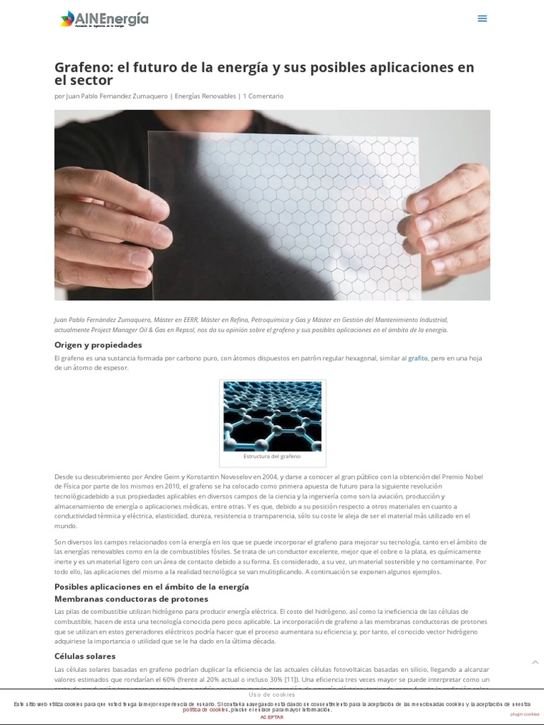 Aplicaciones Energéticas del Grafeno | PDF | Batería de iones de litio ...