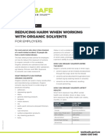 Reducing Harm With Organic Solvents