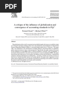 A Critique of the Influence of Globalization and Convergence of Accounting Standards in Fiji