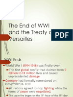 End of Wwi and Treaty of Versailles