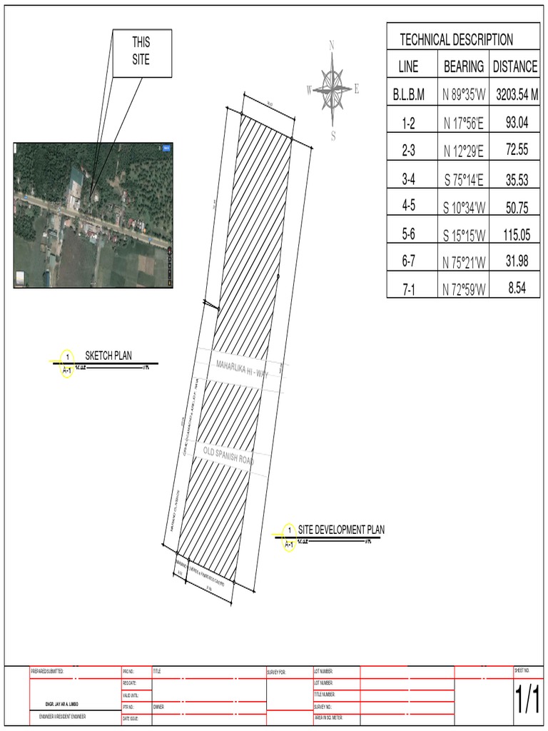 This Site: Technical Description Line Bearing Distance 3203.54 M 93.04 ...