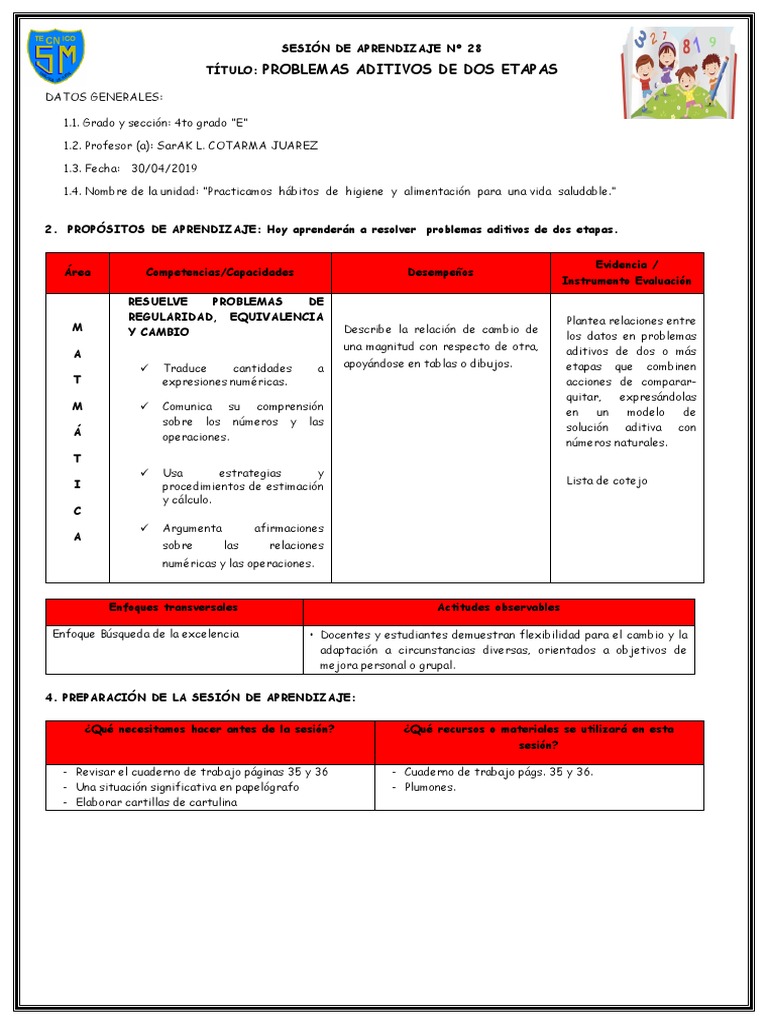 Sesion 1 4ta Semana - Unidad 2 | PDF | Aprendizaje | Cognición